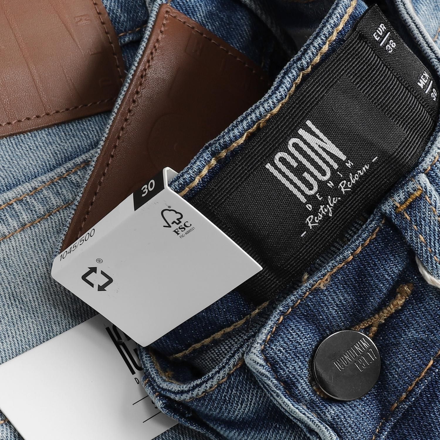 Quần jean ICON DENIM ripped slim fit