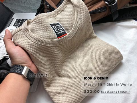 Icon & Denim T-Shirts In Waffle