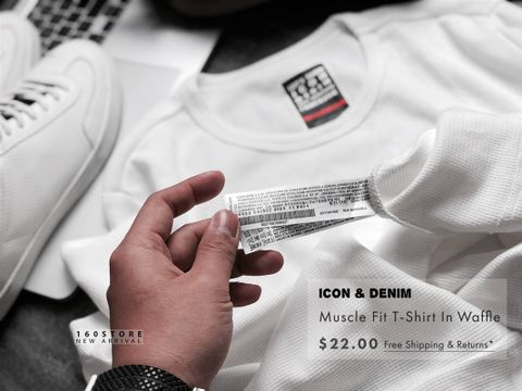 Icon & Denim T-Shirts In Waffle