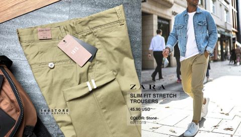 ZRA Slim Fit Stretch Chinos