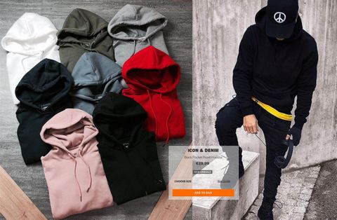 Icon & Denim Pocket Front Hoodies