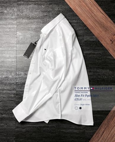 T0MMY Slim Fit Poplin Casual Shirt