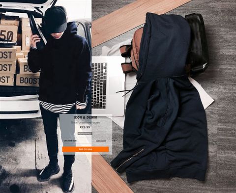 Icon & Denim Pocket Front Hoodies