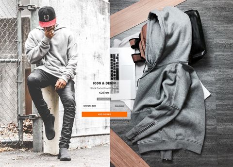 Icon & Denim Pocket Front Hoodies