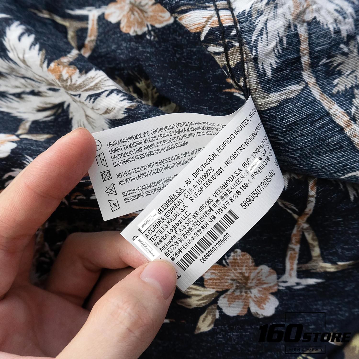 Áo sơmi P.B linen họa tiết