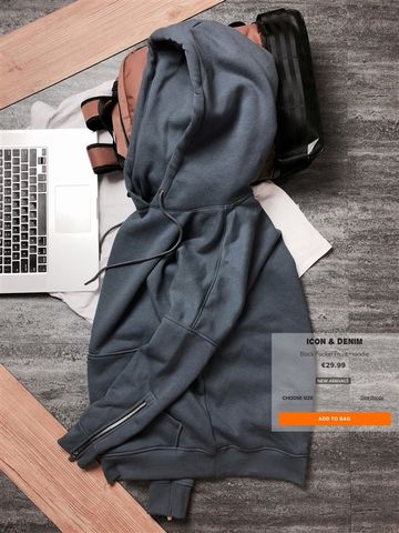 Icon & Denim Pocket Front Hoodies