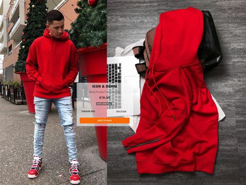 Icon & Denim Pocket Front Hoodies