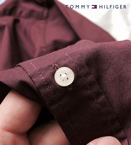T0MMY Slim Fit Poplin Casual Shirt