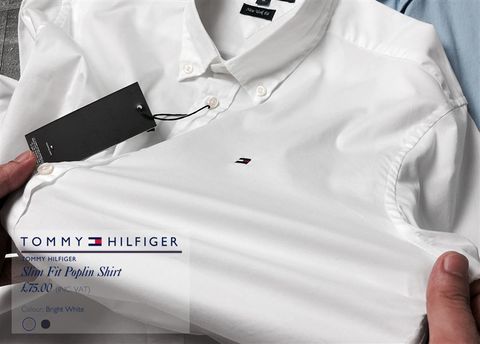 T0MMY Slim Fit Poplin Casual Shirt