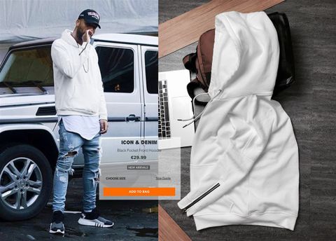 Icon & Denim Pocket Front Hoodies