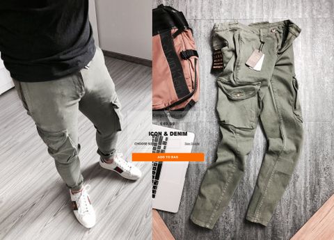 ICON & DENIM Cargo Chinos