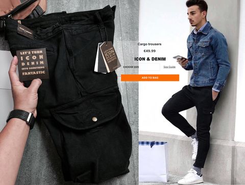 ICON & DENIM Cargo Chinos