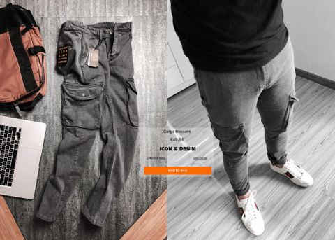 ICON & DENIM Cargo Chinos
