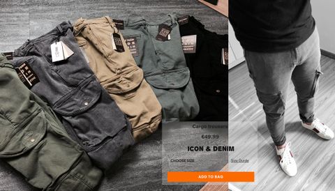 ICON & DENIM Cargo Chinos
