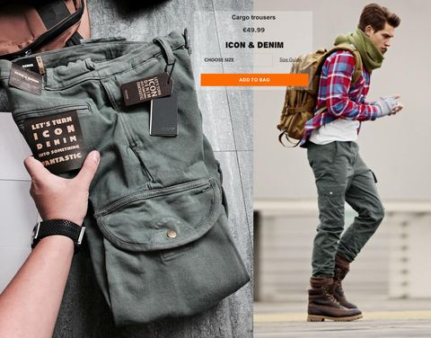 ICON & DENIM Cargo Chinos