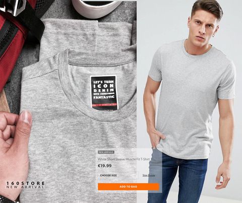 Icon & Denim Short Sleeve Muscle Fit T-Shirts
