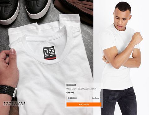 Icon & Denim Short Sleeve Muscle Fit T-Shirts