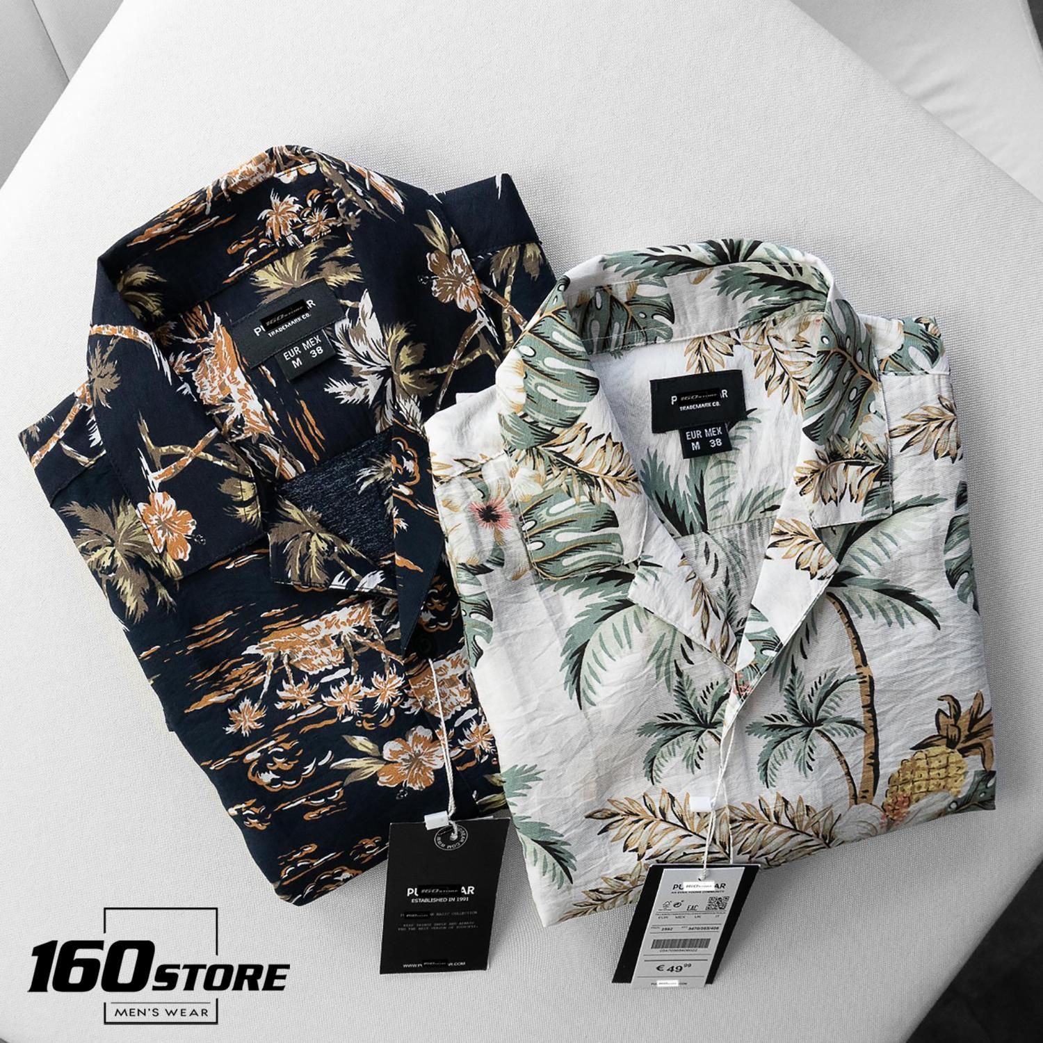 Áo sơmi P.B linen họa tiết