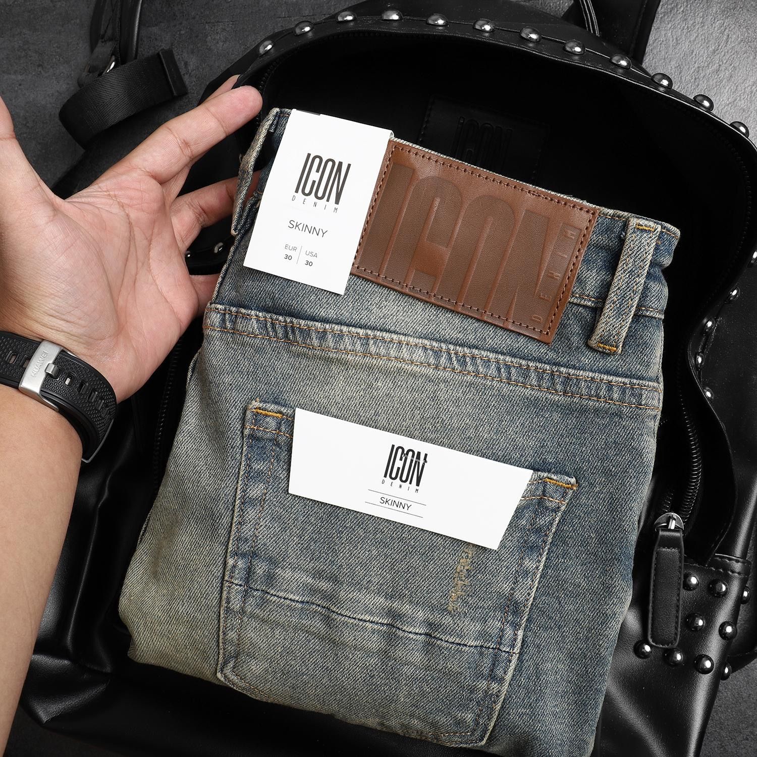 Quần jean ICON DENIM dirty ripped