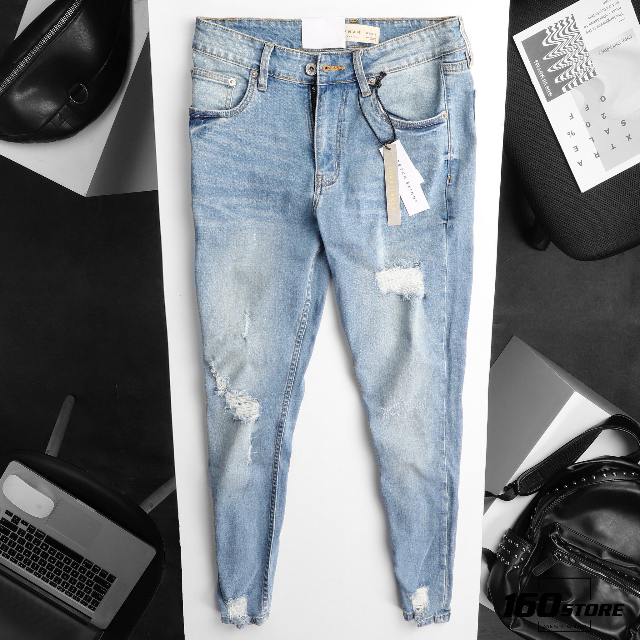 Quần jeans T.MAN skinny rách