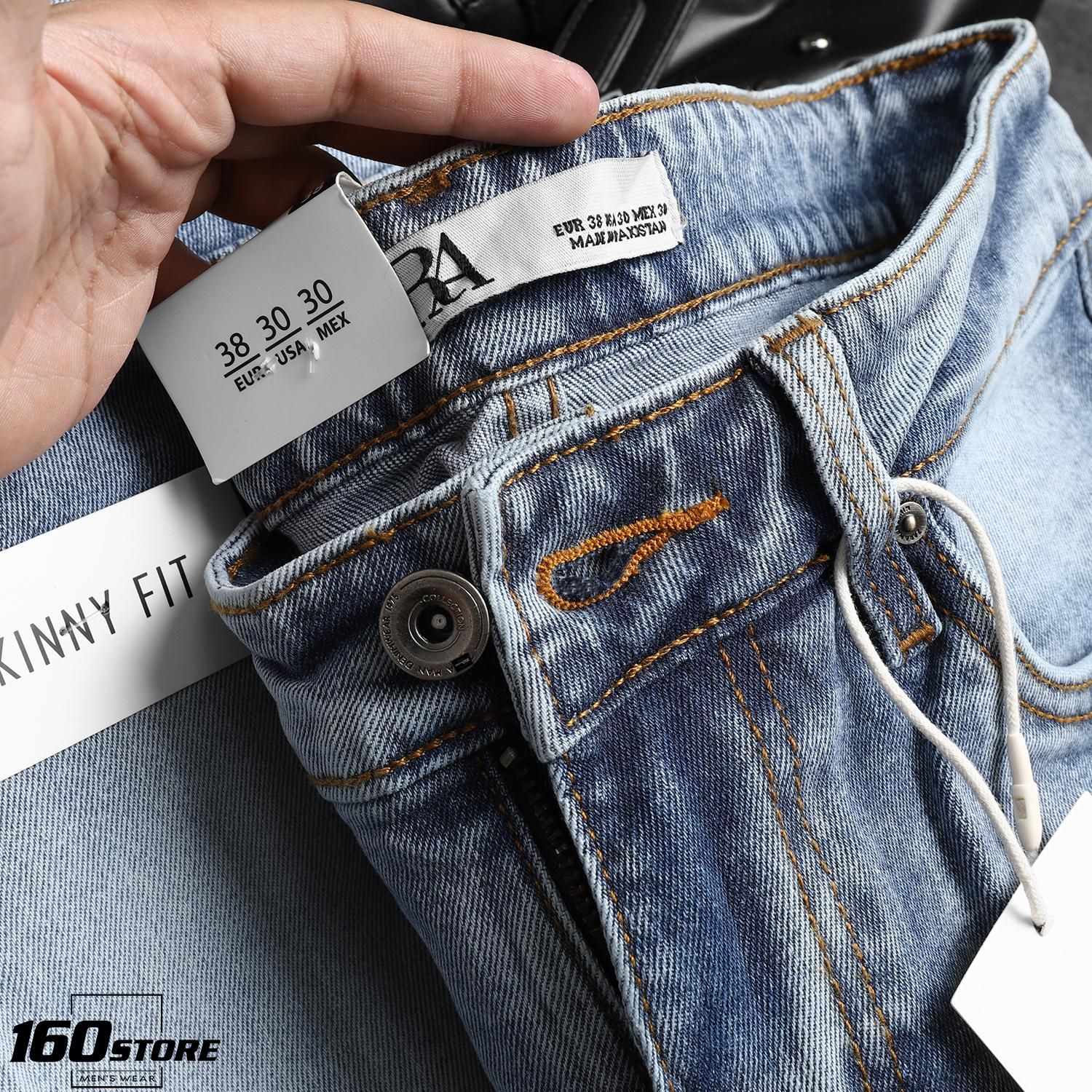 Quần jean ZRA đắp gối ss19