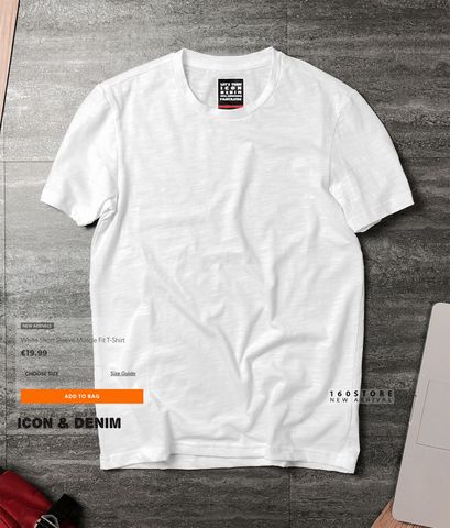 Icon & Denim Short Sleeve Muscle Fit T-Shirts