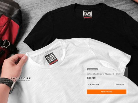 Icon & Denim Short Sleeve Muscle Fit T-Shirts