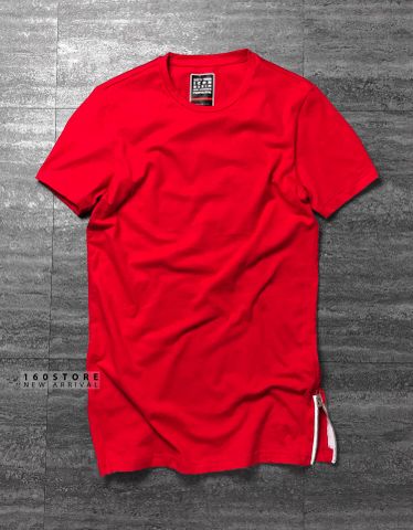 Icon & Denim Long T-Shirt With Zip