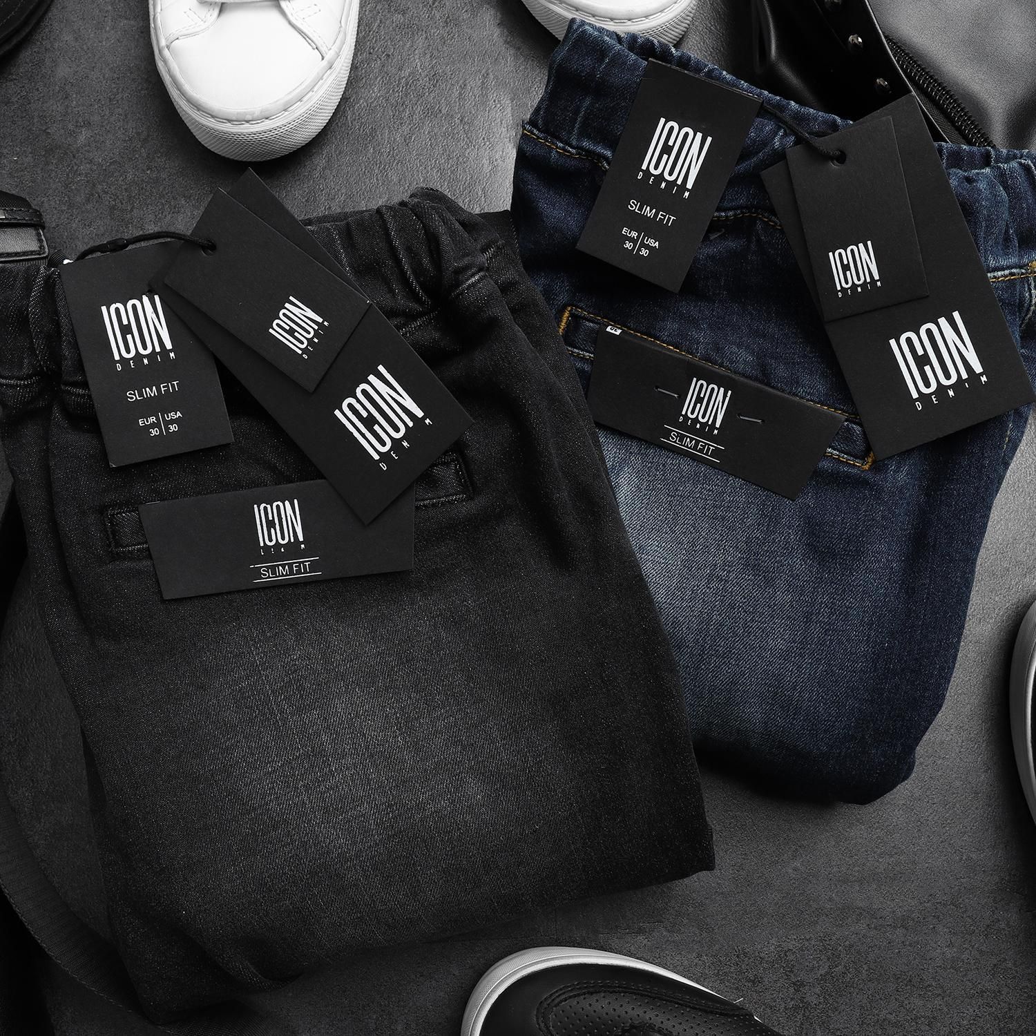 Quần jogger jean ICON DENIM dark blue
