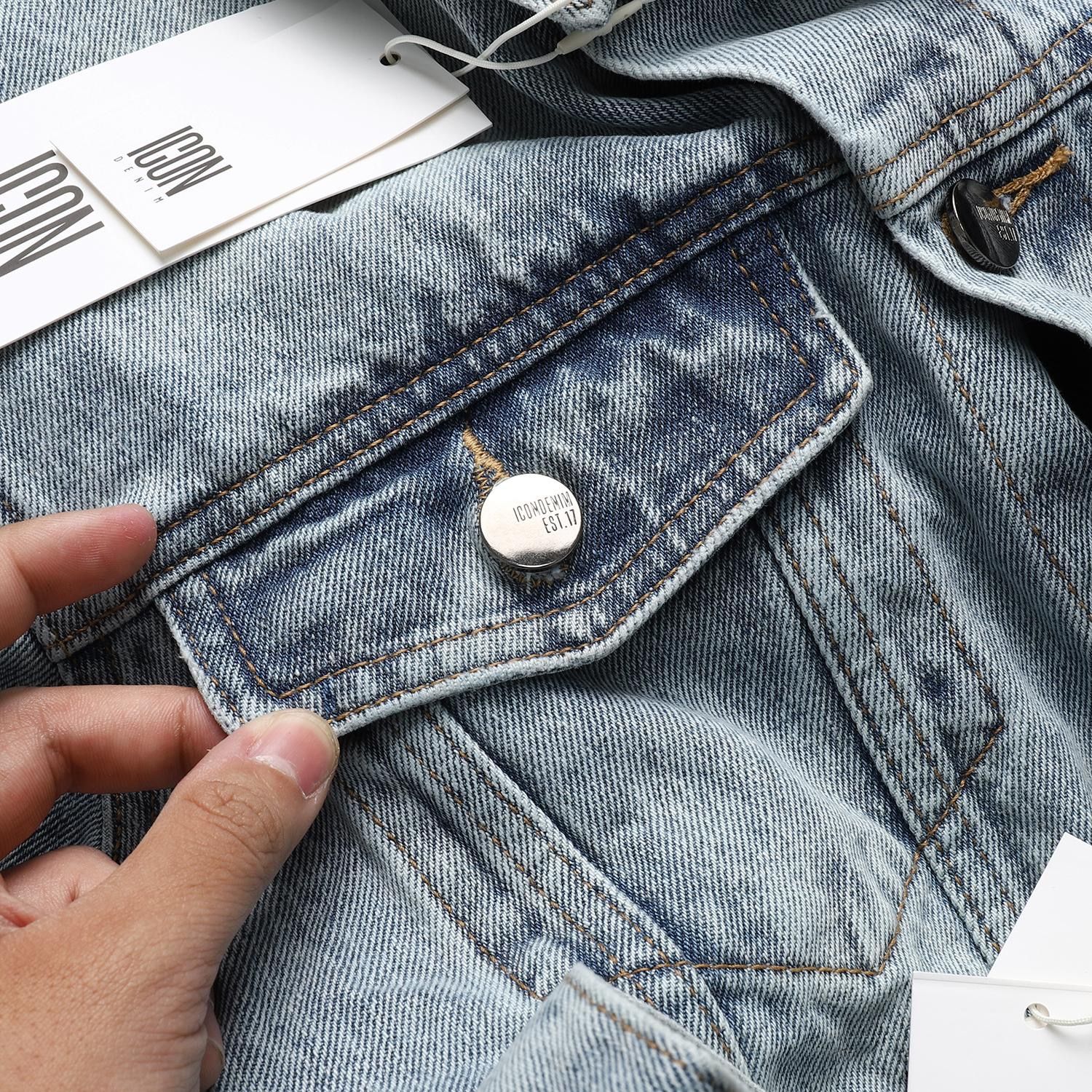 Áo khoác jean ICON DENIM Bleach washed