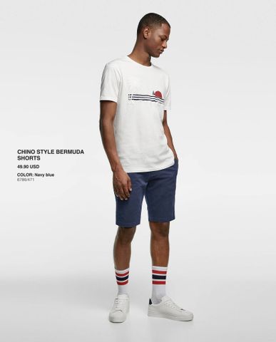 ZRA Chino Style Bermuda Shorts