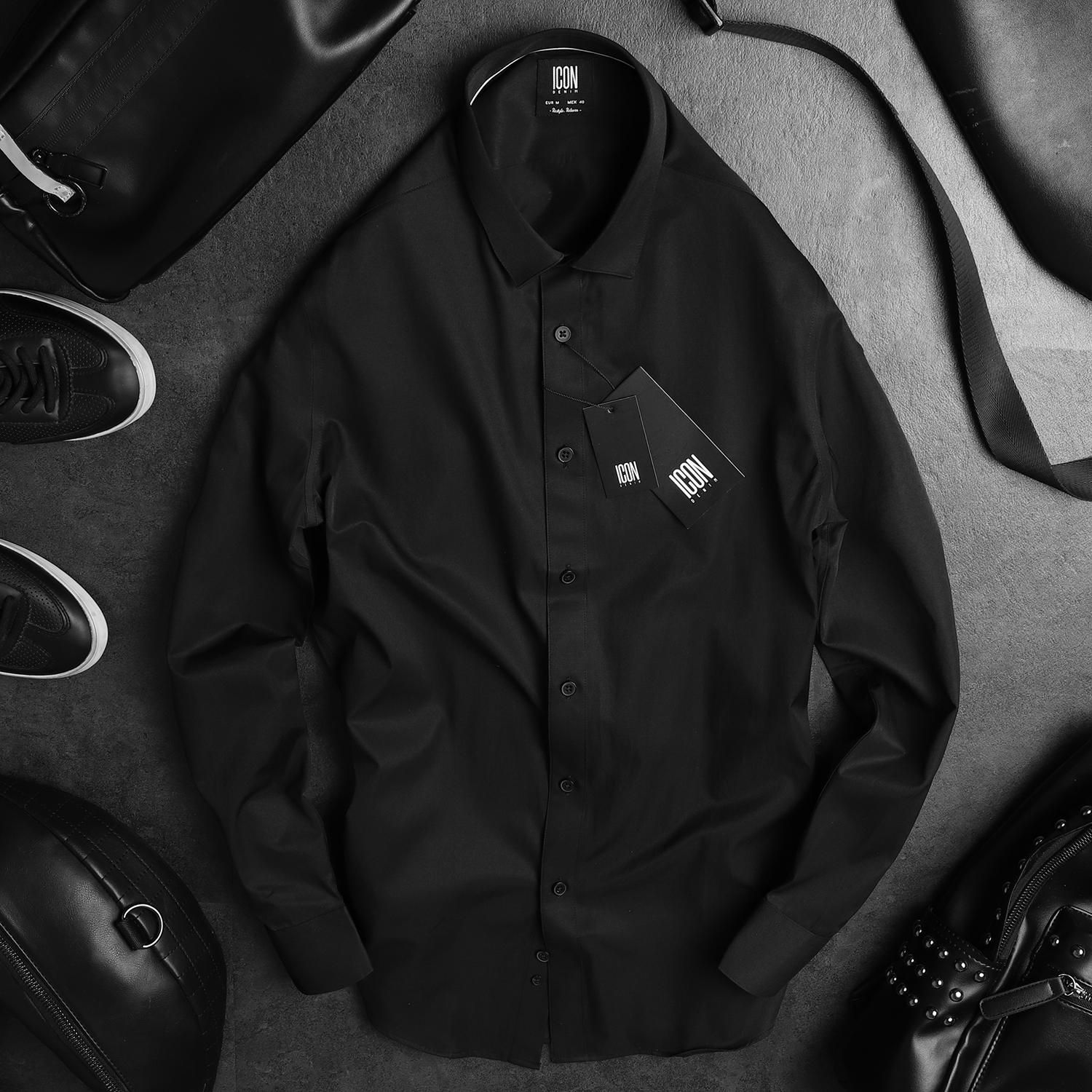 Áo sơmi ICON DENIM phối viền cổ