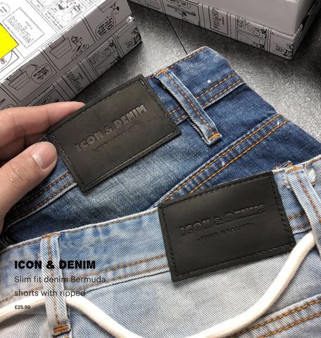 ICON & DENIM Bermuda Shorts with ripped