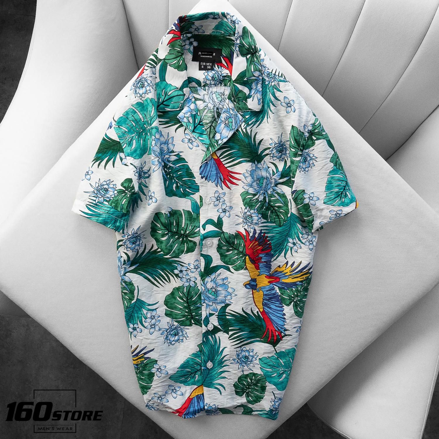 Áo sơmi P.B linen họa tiết