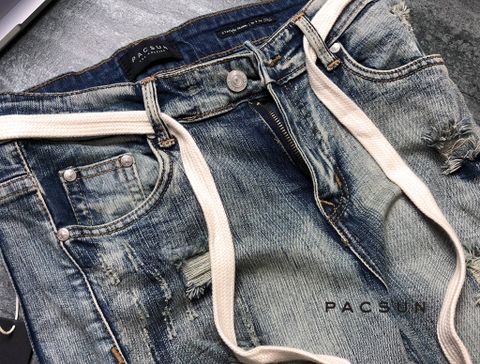 PAC.SUN Dirty Skinny Ripped Jeans with zip