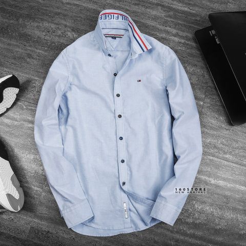 T0MMY Ripped Collar Oxford Shirts
