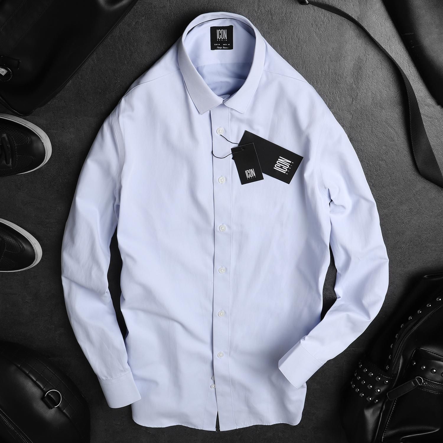 Áo sơmi ICON DENIM phối viền cổ