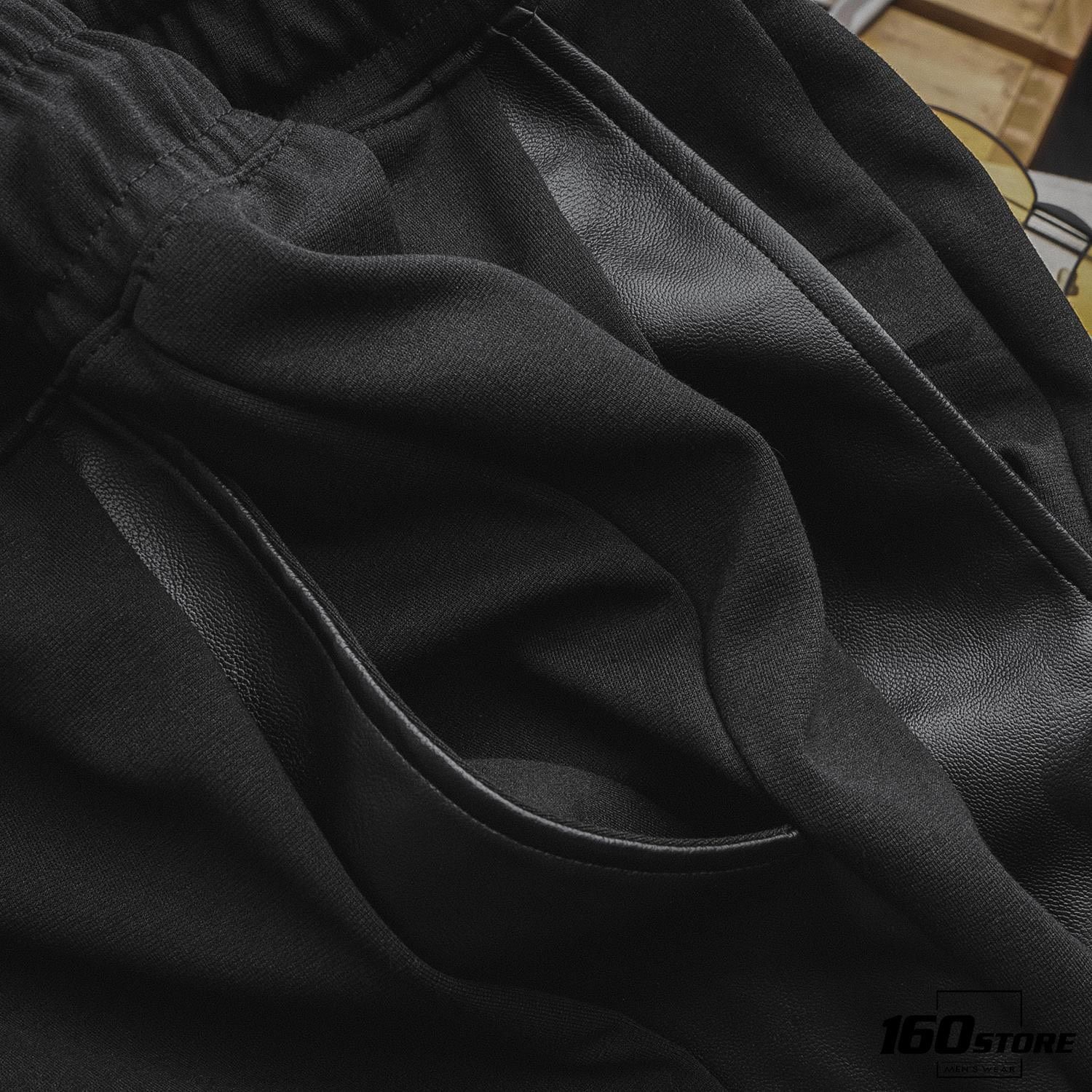 Quần Jogger ZRA w leather striped side ss20