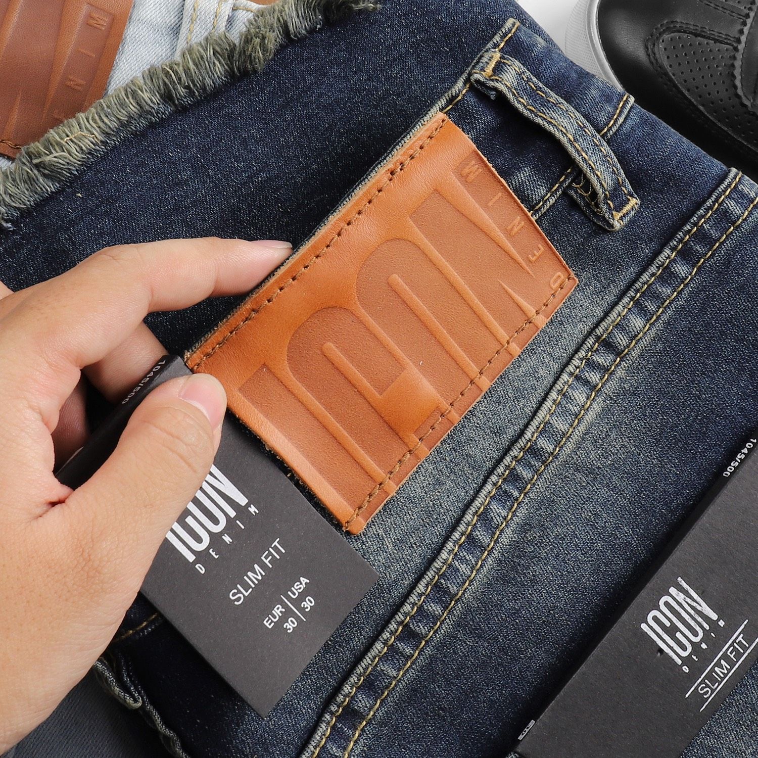 Quần Short Jean ICON DENIM Slim fit