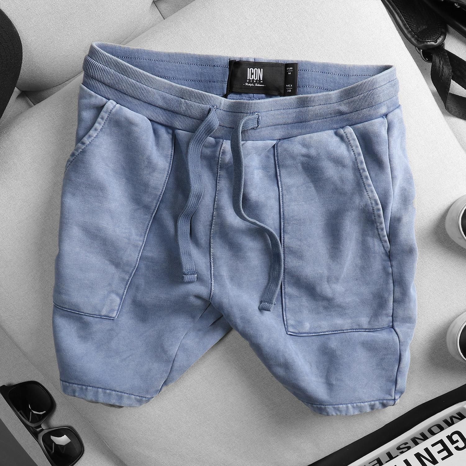 Quần short nỉ ICON DENIM wash