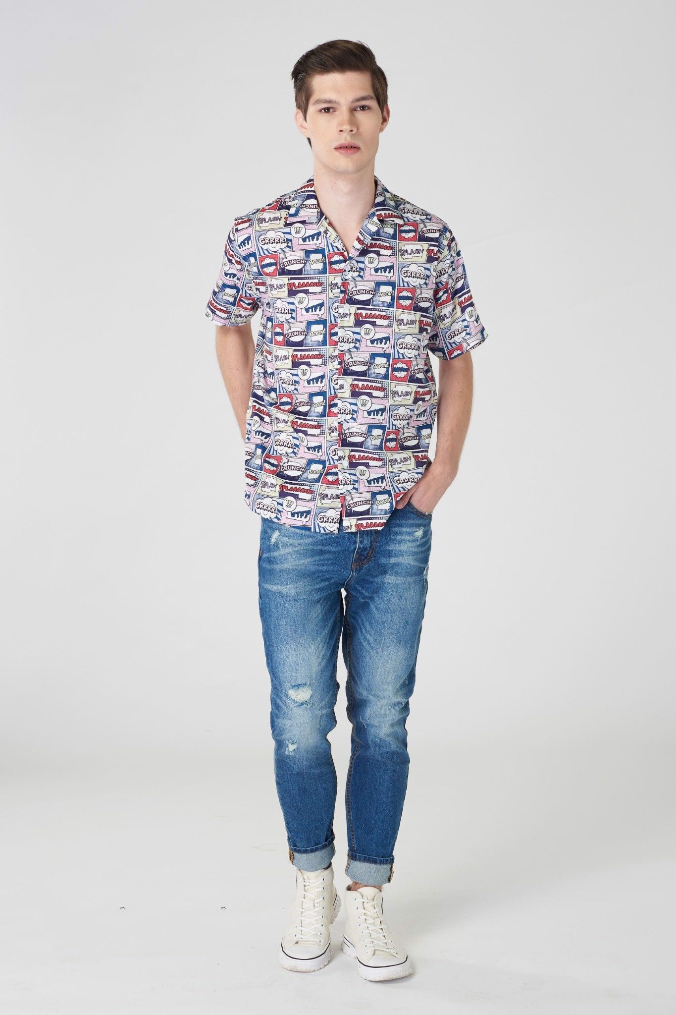 Áo sơmi ICON DENIM họa tiết (TN)