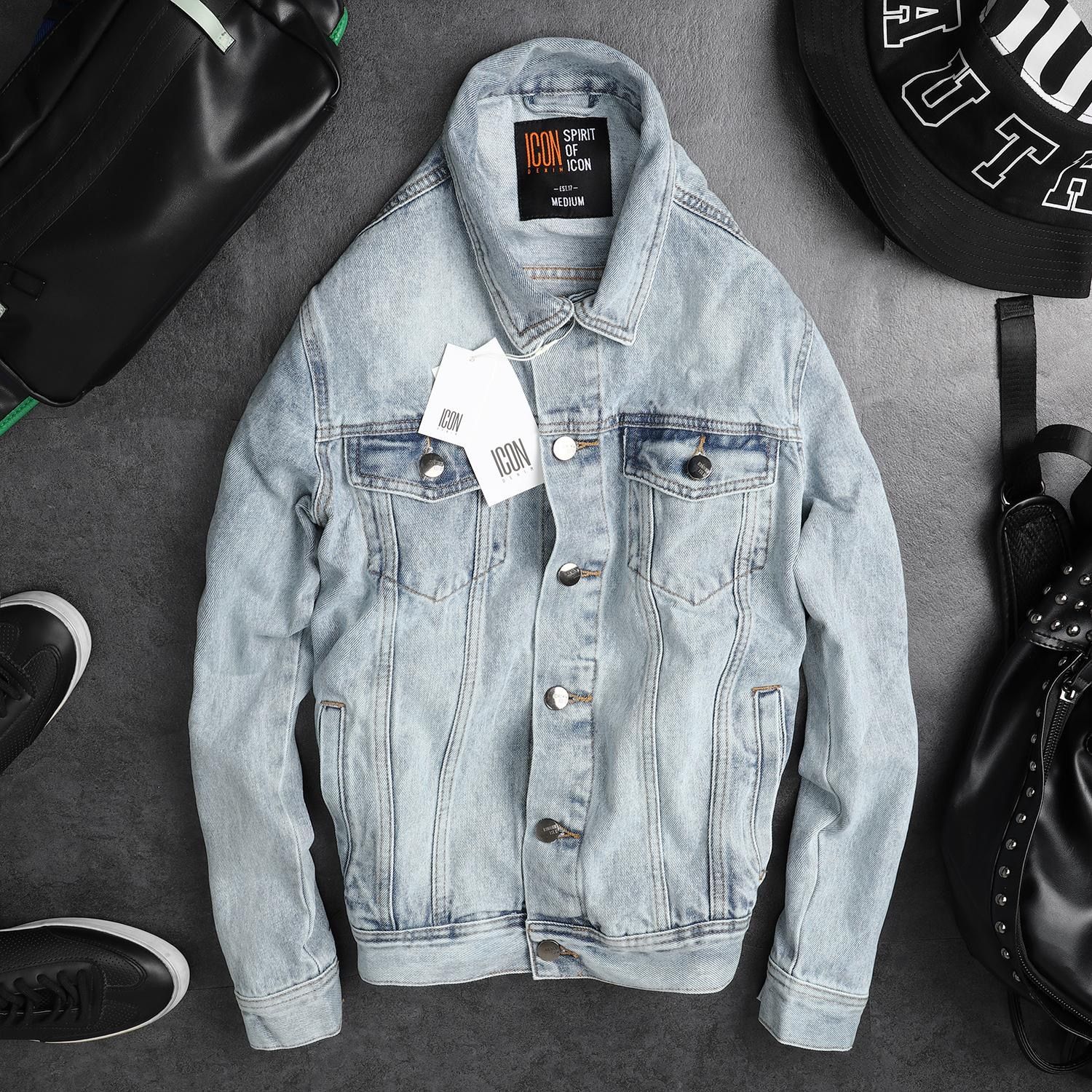 Áo khoác jean ICON DENIM Bleach washed