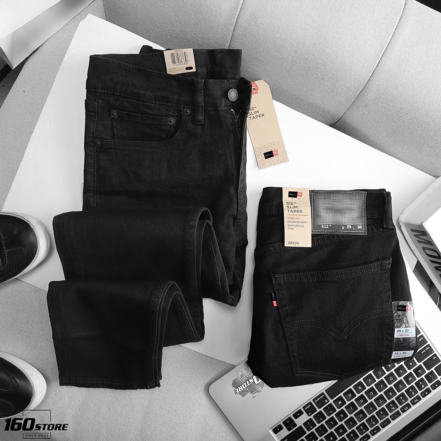 Quần Jean LVIS 512 Black
