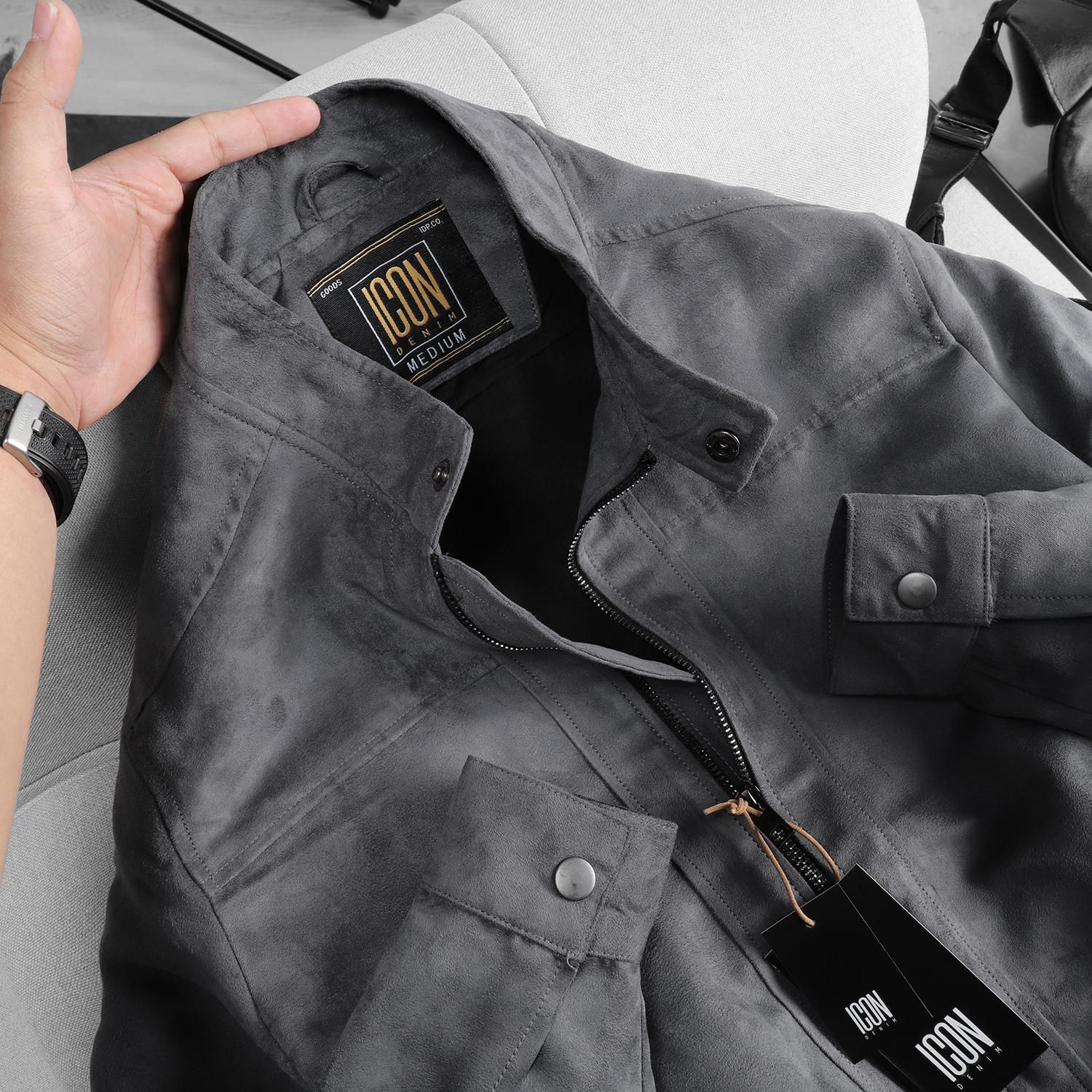 Áo khoác ICON DENIM da lộn