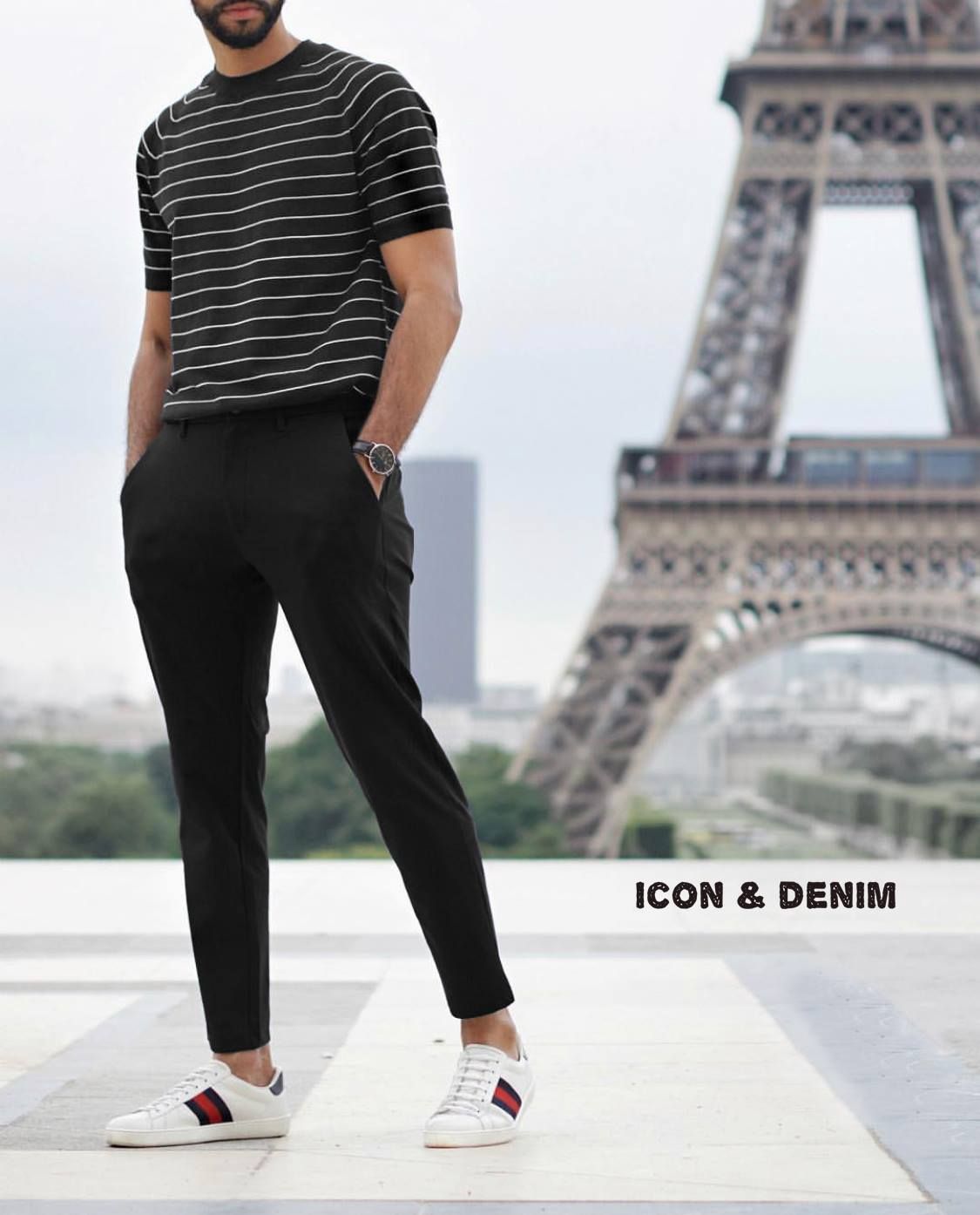 Icon & Denim Trousers with Zip