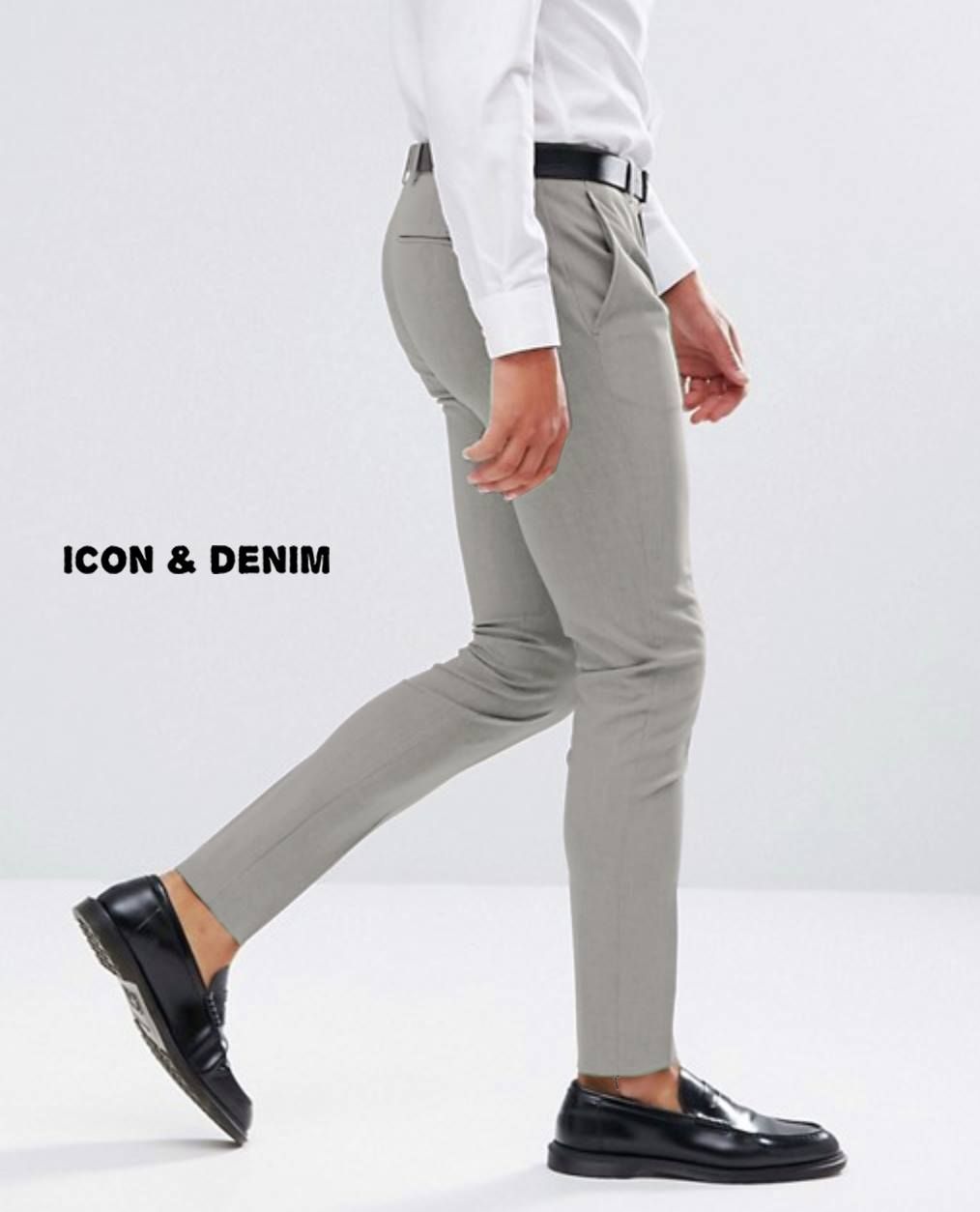 Icon & Denim Trousers with Zip