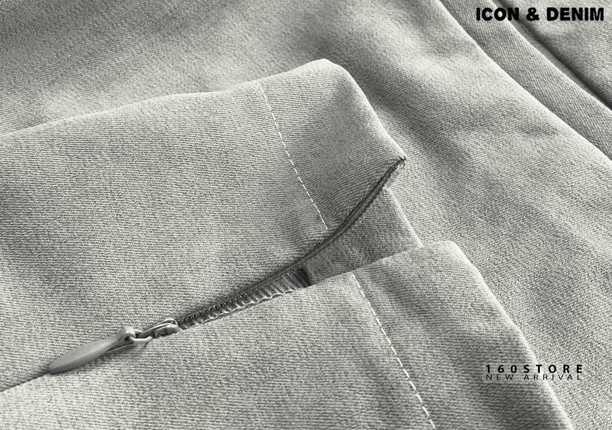 Icon & Denim Trousers with Zip
