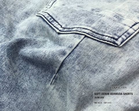 ZRA Soft Denim Bermuda Shorts