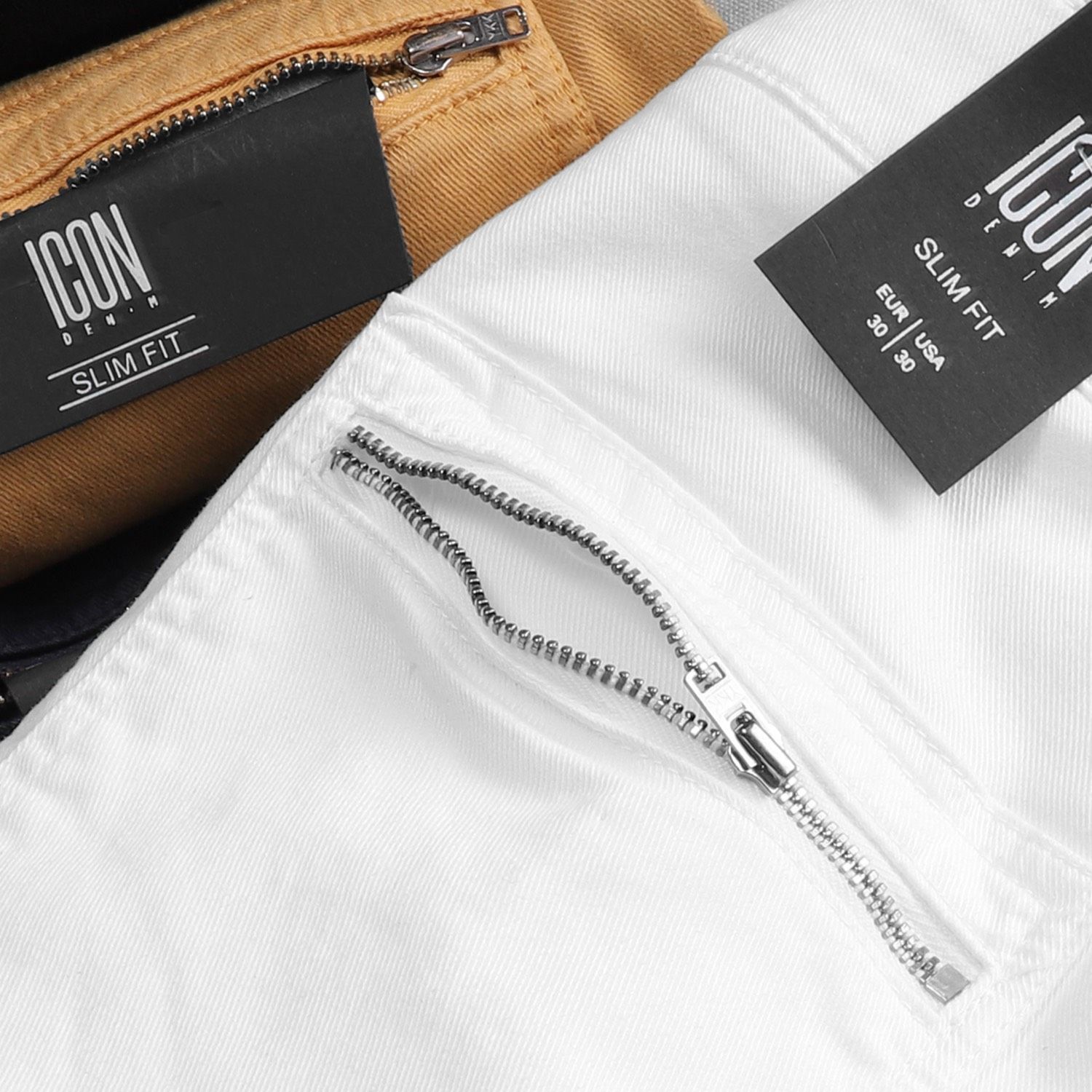 Quần short kaki ICON DENIM w zip pocket