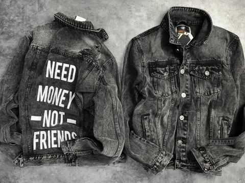 Icon & Denim Back Print Denim Jackets